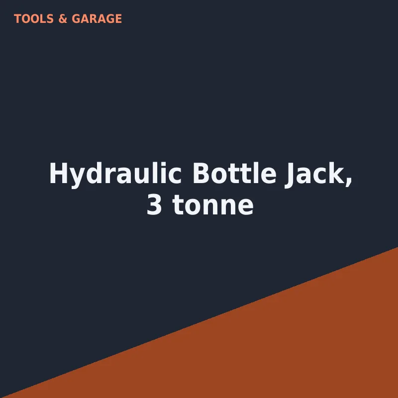 Hydraulic Bottle Jack, 3 tonne