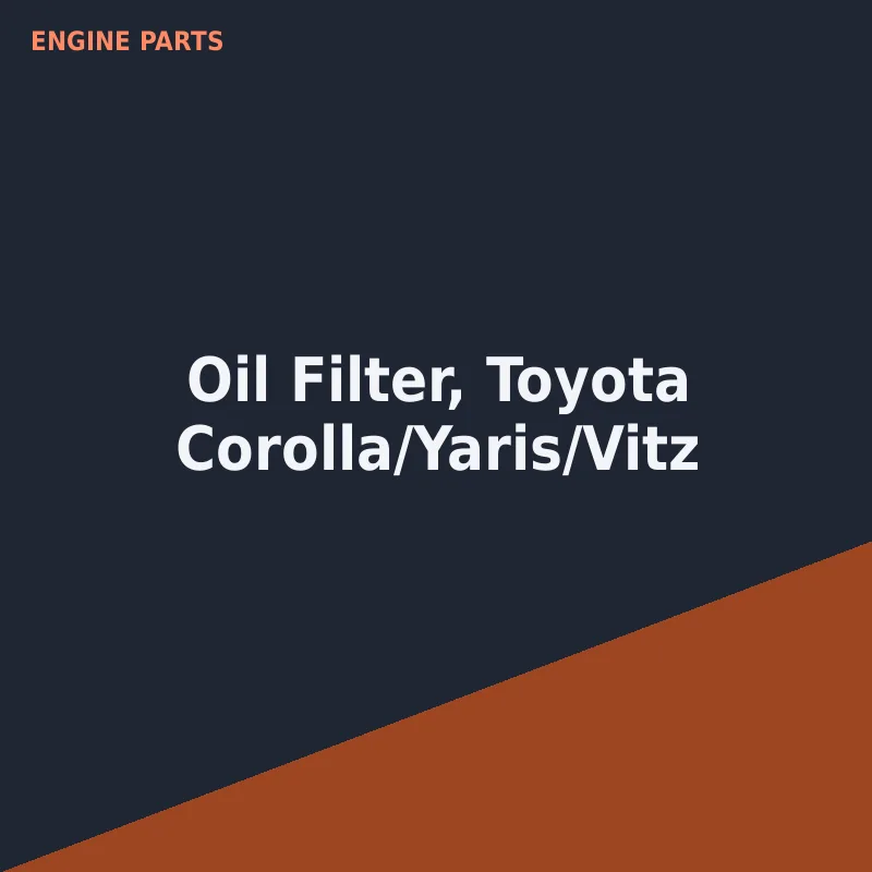 Oil Filter, Toyota Corolla/Yaris/Vitz