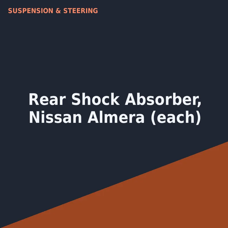 Rear Shock Absorber, Nissan Almera (each)