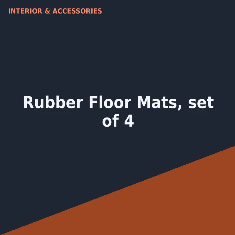 Rubber Floor Mats, set of 4